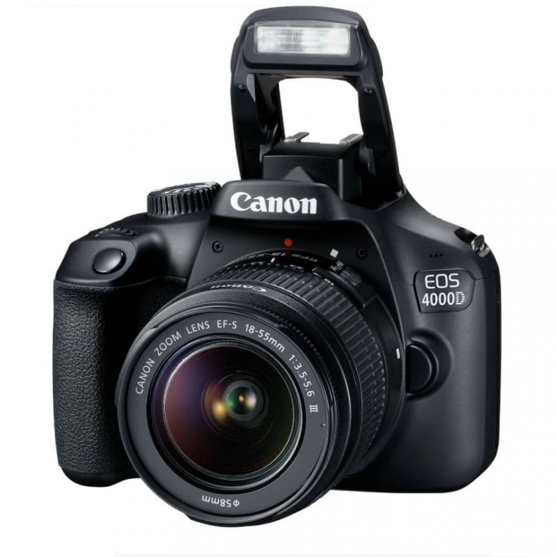 Canon EOS 4000D with 18-55 mm lens